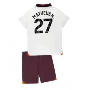 Manchester City Matheus Nunes #27 Koszulka Wyjazdowych Dziecięca 2023-24 Krótki Rękaw (+ Krótkie spodenki)